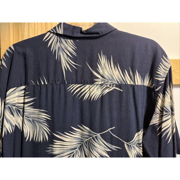 Vintage Consensus Sportswear Men’s Rayon Shirt Size L Blue Floral Hawaiian EUC - Picture 7 of 9